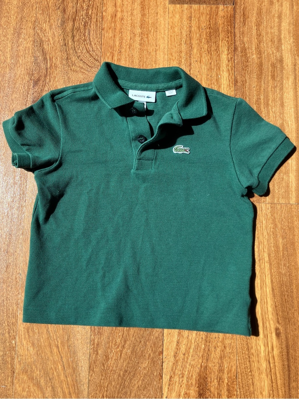 Lacoste Kids Dark Green Piqué Polo Shirt